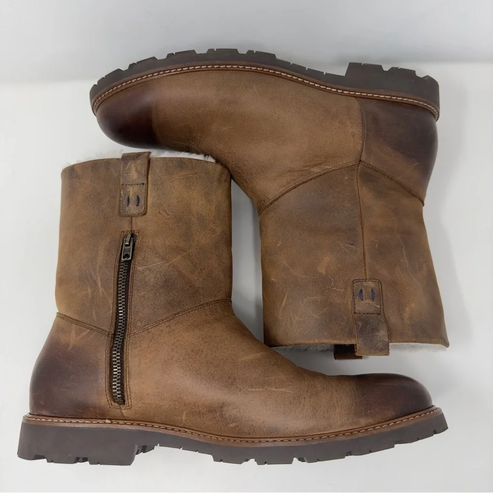 Ross & Snow Leather Shearling Boots